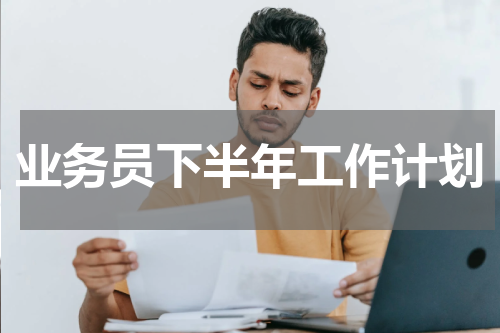 业务员下半年工作计划