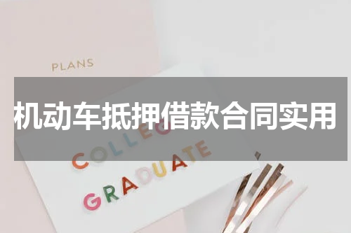 机动车抵押借款合同实用