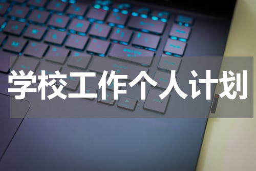 学校工作个人计划