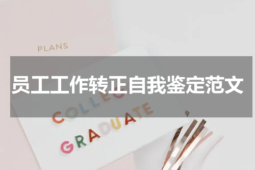 员工工作转正自我鉴定范文