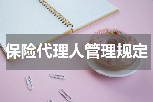 保险代理人管理规定