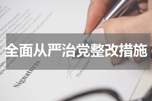 全面从严治党整改措施