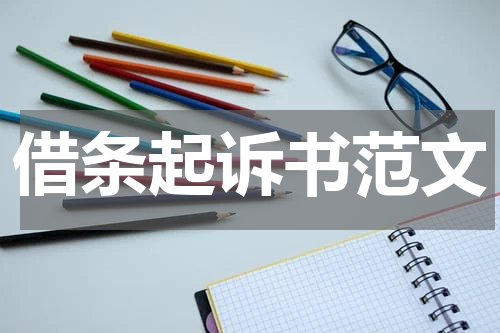 借条起诉书范文
