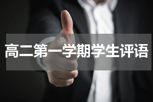 高二第一学期学生评语