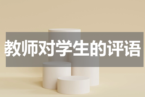 教师对学生的评语