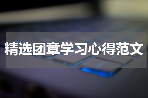精选团章学习心得范文