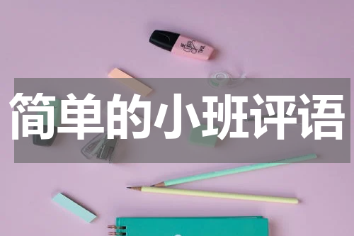 简单的小班评语