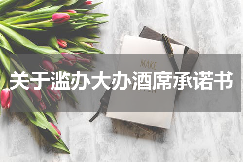 关于滥办大办酒席承诺书