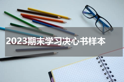 2023期末学习决心书样本