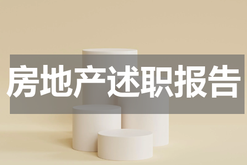 房地产述职报告