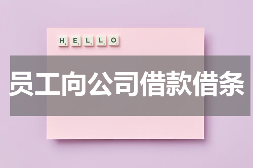 员工向公司借款借条