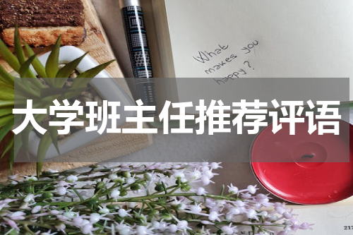 大学班主任推荐评语