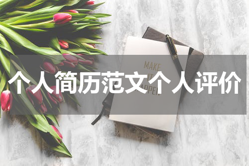 个人简历范文个人评价