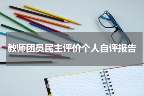 教师团员民主评价个人自评报告