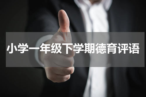 小学一年级下学期德育评语