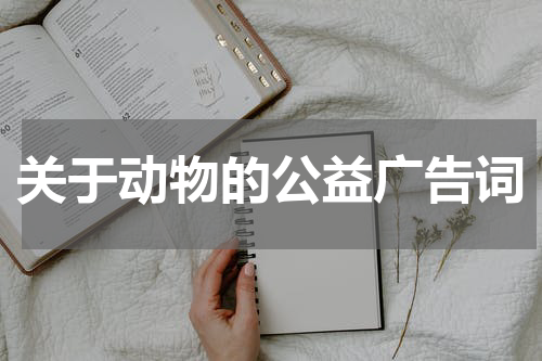 关于动物的公益广告词
