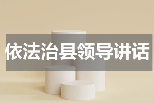 依法治县领导讲话