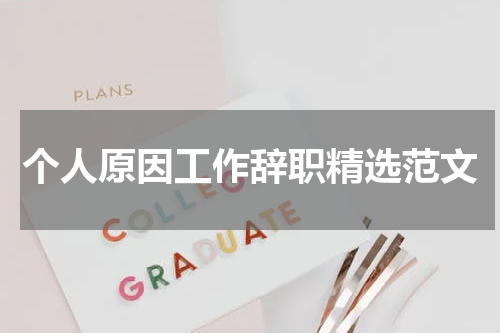 个人原因工作辞职精选范文
