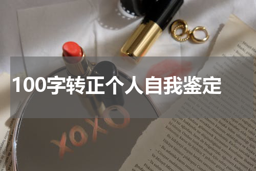 100字转正个人自我鉴定
