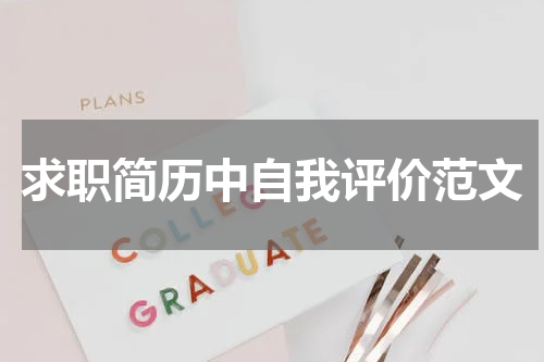 求职简历中自我评价范文