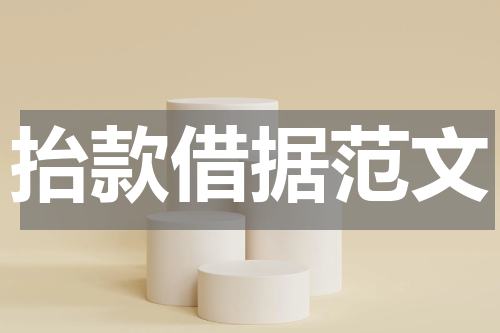 抬款借据范文