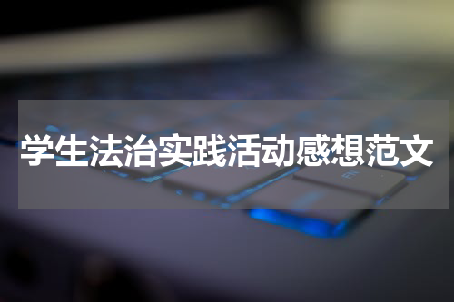 学生法治实践活动感想范文