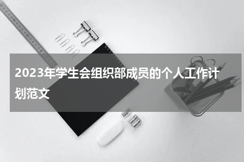 2023年学生会组织部成员的个人工作计划范文