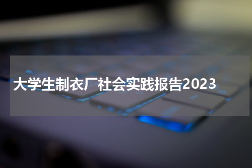 大学生制衣厂社会实践报告2023