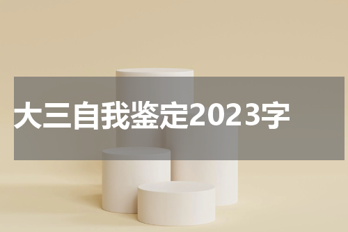 大三自我鉴定2023字