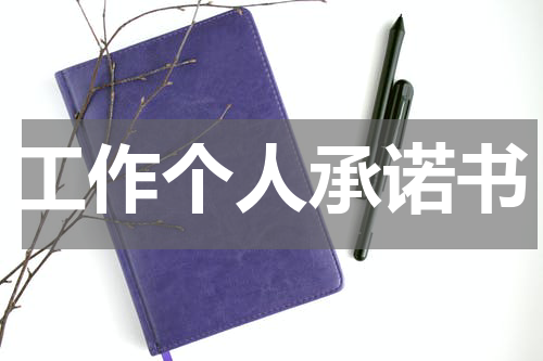 工作个人承诺书