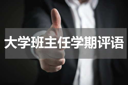 大学班主任学期评语