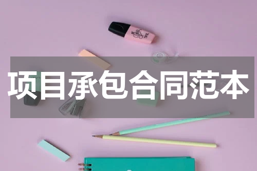 项目承包合同范本