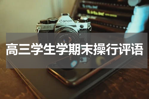 高三学生学期末操行评语