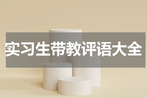 实习生带教评语大全