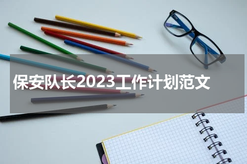 保安队长2023工作计划范文