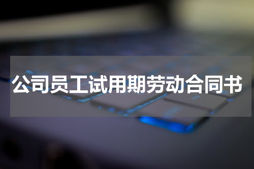 公司员工试用期劳动合同书