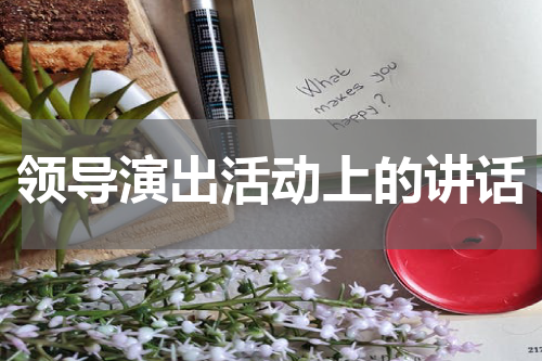 领导演出活动上的讲话