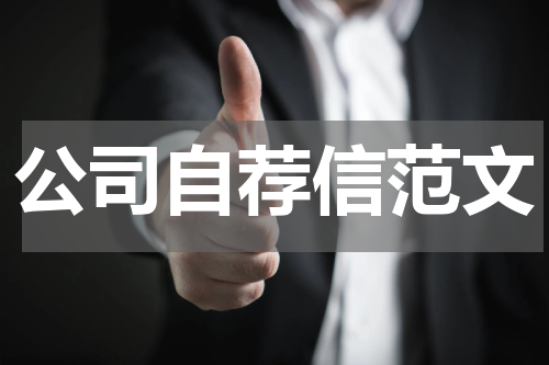 公司自荐信范文
