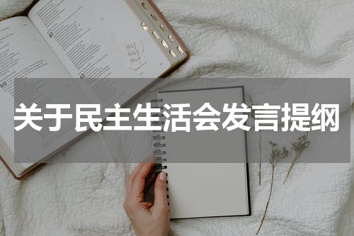 关于民主生活会发言提纲