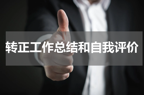 转正工作总结和自我评价