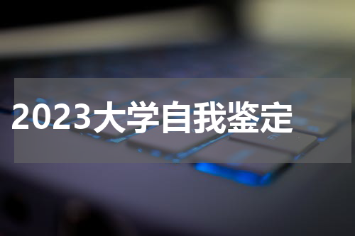 2023大学自我鉴定