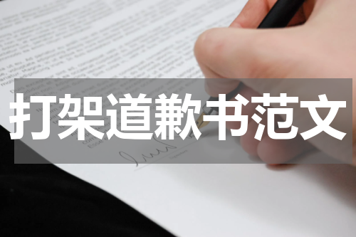 打架道歉书范文