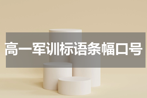 高一军训标语条幅口号