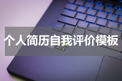 个人简历自我评价模板