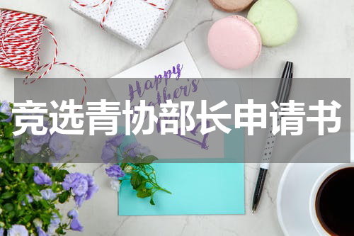 竞选青协部长申请书