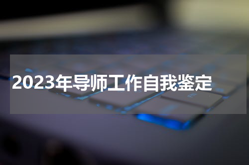 2023年导师工作自我鉴定