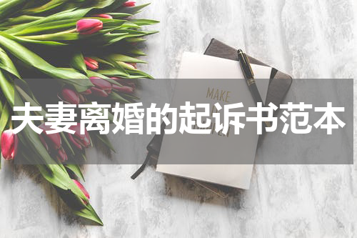 夫妻离婚的起诉书范本