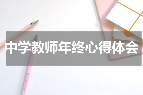 中学教师年终心得体会