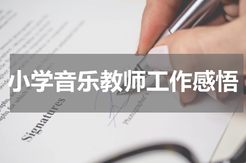 小学音乐教师工作感悟