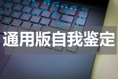 通用版自我鉴定